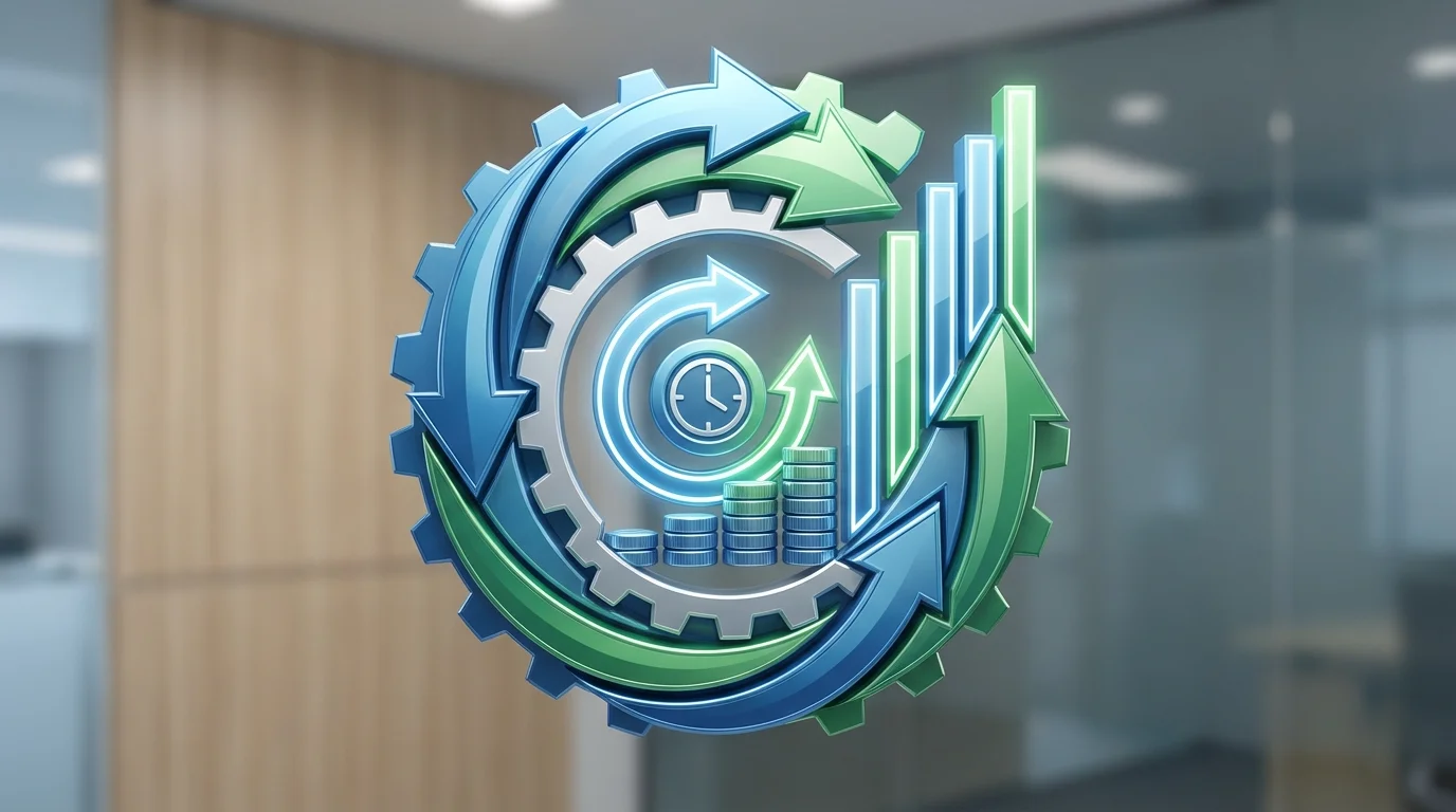 An abstract representation of the Amazon flywheel effect, showing how increased sales velocity from time sales leads to improved search engine rankings.