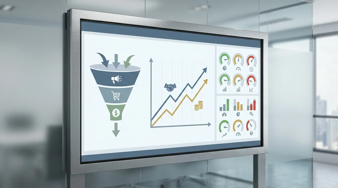 Professional data analysis dashboard showing conversion rates and performance metrics of a social commerce platform, highlighting the connection between user engagement and affiliate revenue growth.