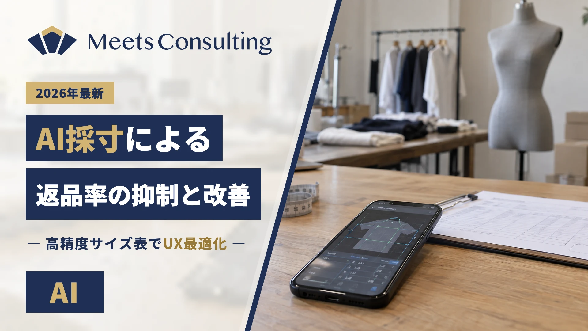 AI採寸による返品率抑制：高精度サイズ表でUXを最適化