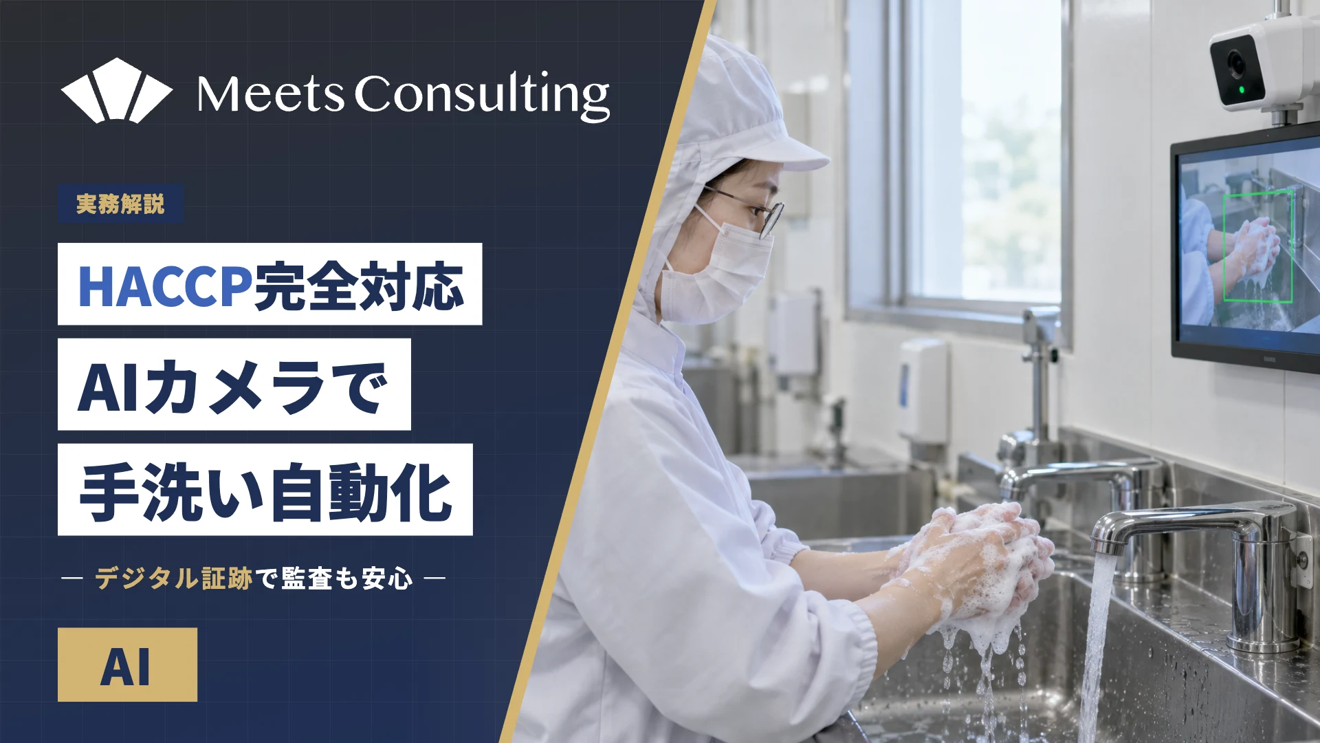 HACCP完全対応：AIカメラによる手洗い記録の自動化と証跡管理
