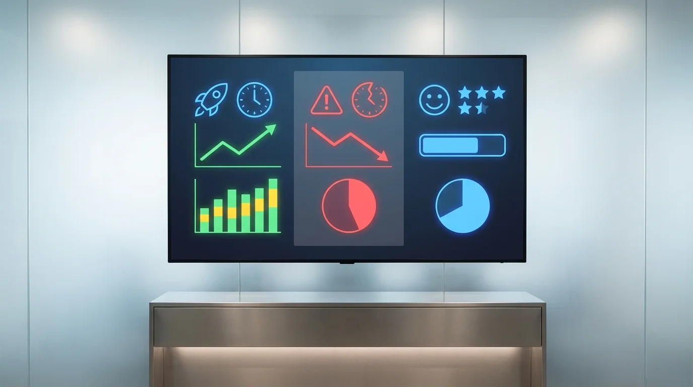 A digital dashboard showing e-commerce delivery performance metrics, including shipping speed, delay rates, and customer satisfaction scores for supply chain optimization.