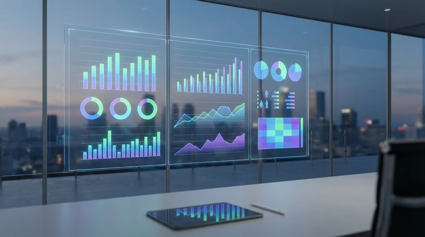 High-tech data analytics dashboard displaying e-commerce conversion rates and user demographic segments across multiple sales channels for strategic business decision making.