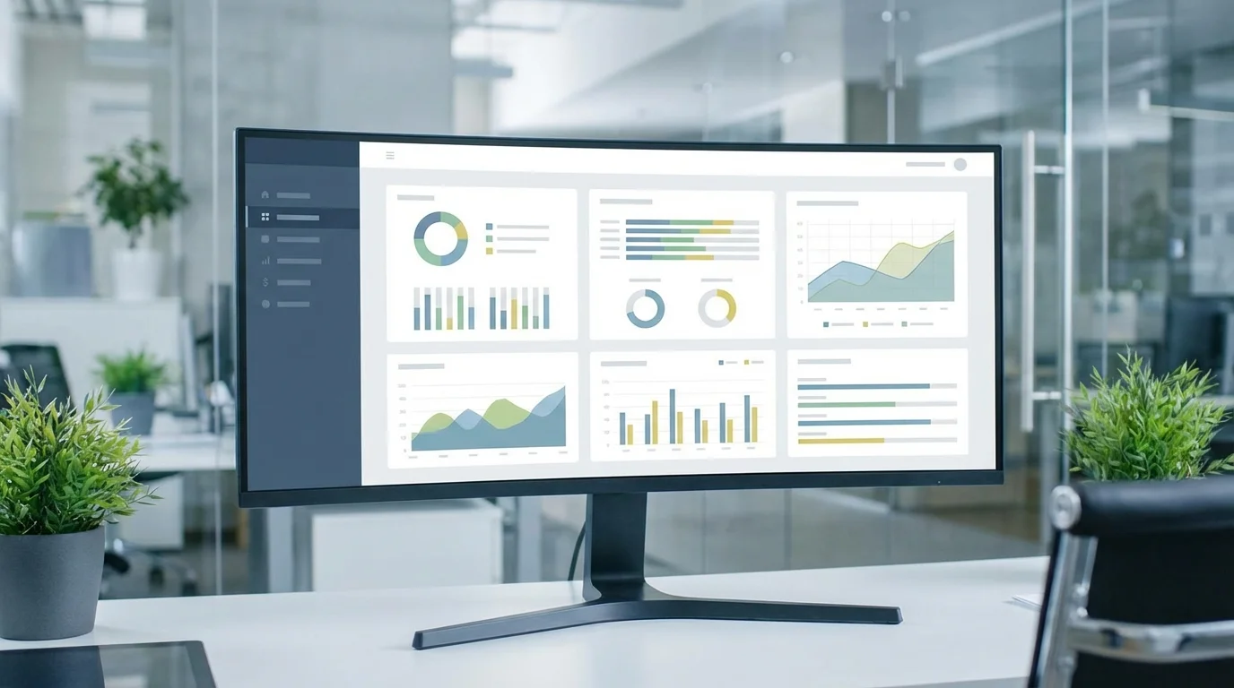 A dashboard showing data analytics and risk metrics on a computer screen, representing the proactive monitoring of store performance and compliance to avoid Rakuten penalty points.
