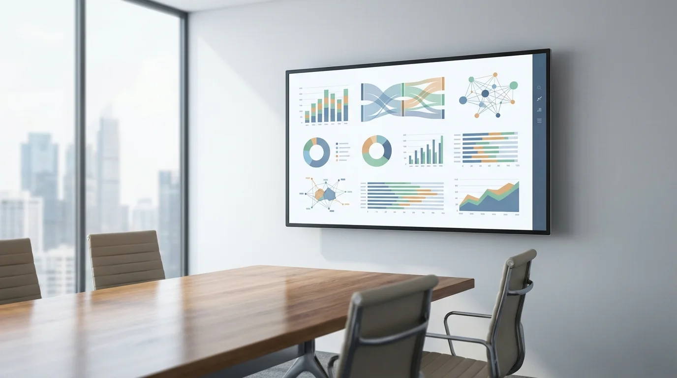 Complex data analysis dashboard showing the breakdown of e-commerce transaction fees including payment processing, loyalty points, and affiliate commissions in a professional business environment.