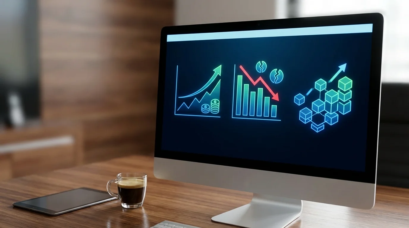 A detailed business dashboard showing e-commerce analytics, focusing on recurring revenue metrics, churn rates, and customer lifetime value charts for a subscription service analysis.