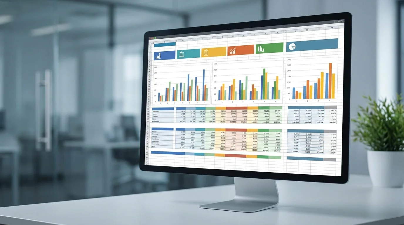 A detailed financial spreadsheet on a computer screen showing various cost components like logistics fees, referral fees, and advertising spend for an e-commerce business analysis.
