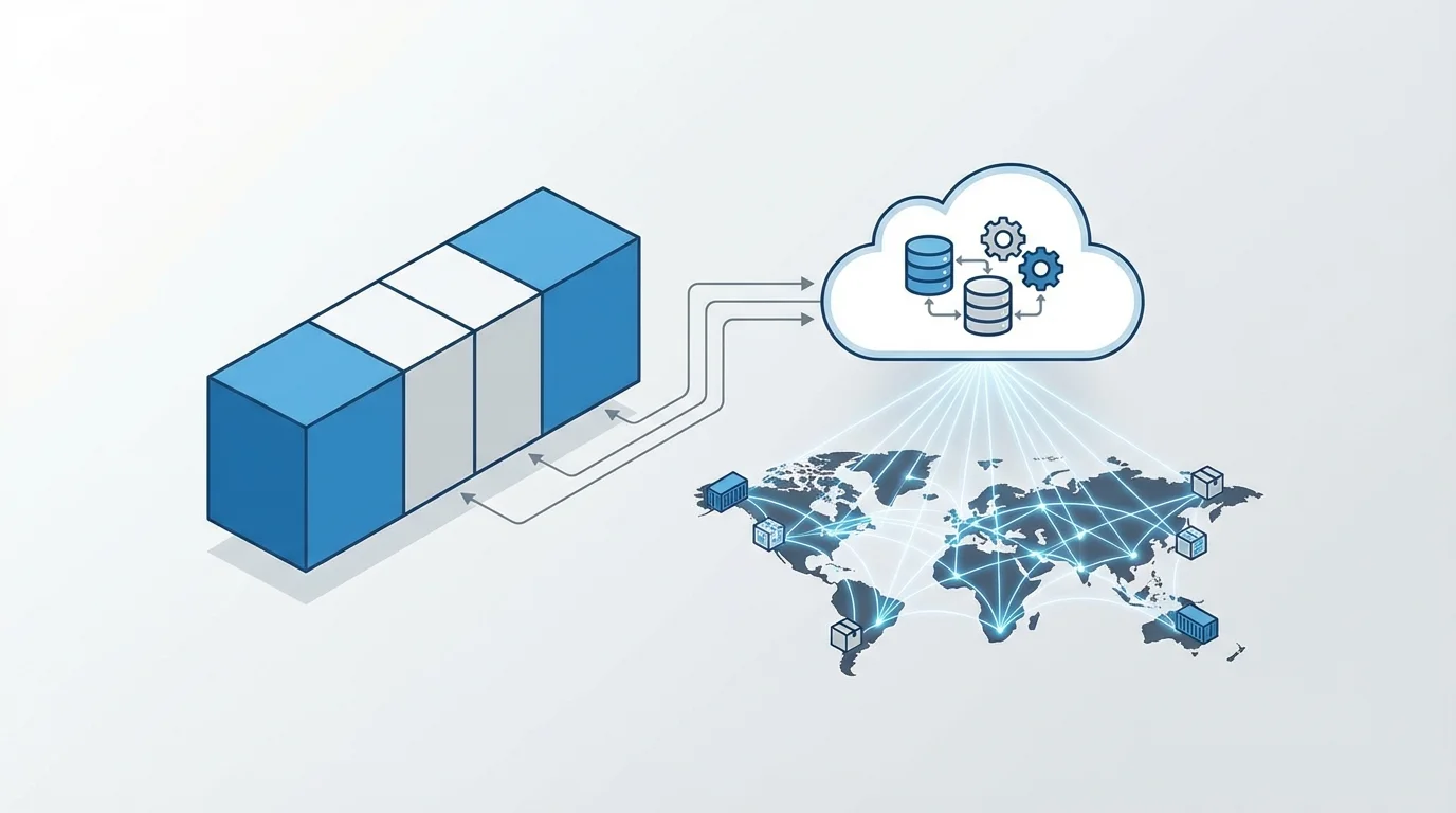 A technical diagram illustrating the structure of a Global Trade Item Number (GTIN) and how it integrates with an e-commerce database system to ensure product authenticity and tracking across international supply chains.