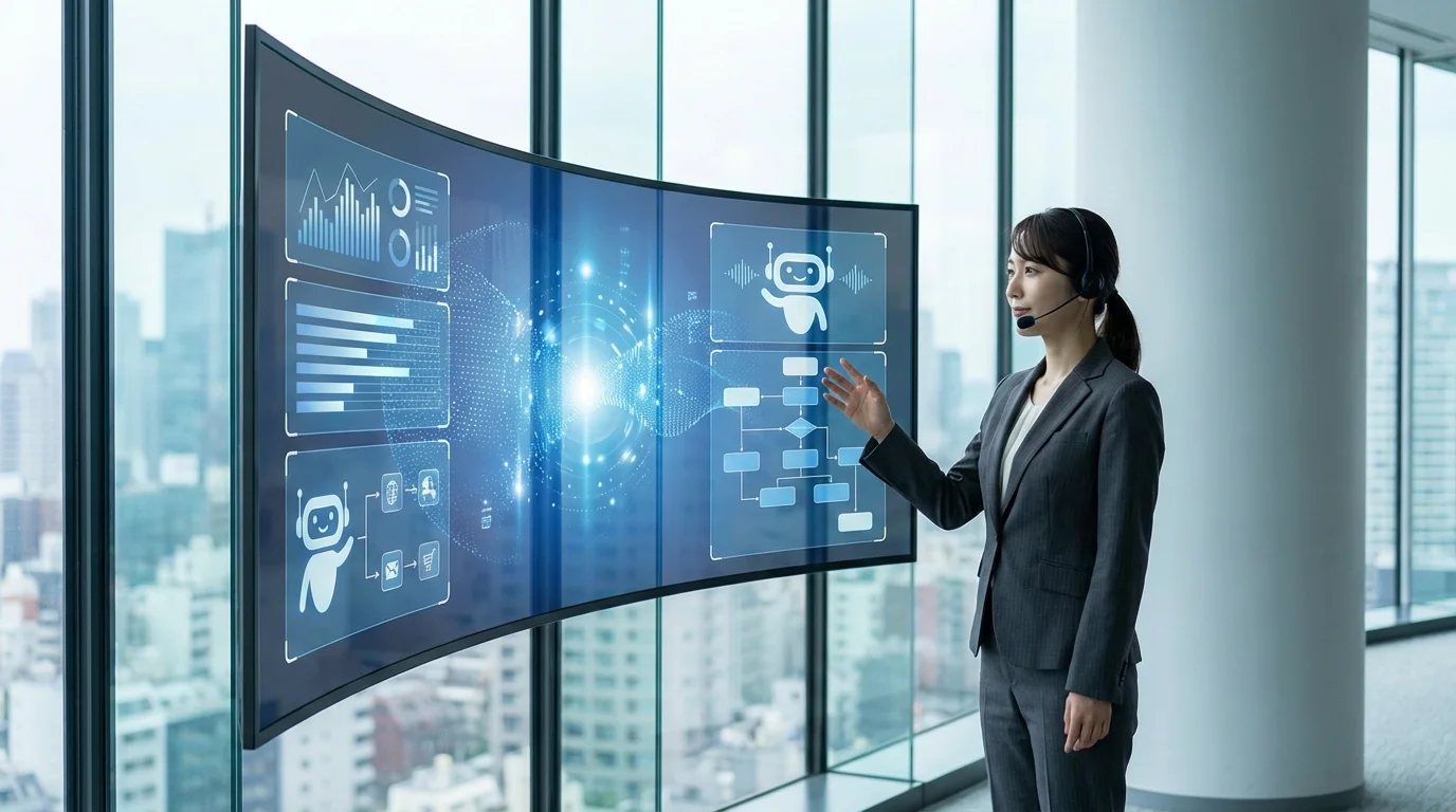 Advanced AI customer service interface showing natural language processing capabilities, interpreting customer queries in real-time to provide automated yet human-like responses for E-commerce efficiency.