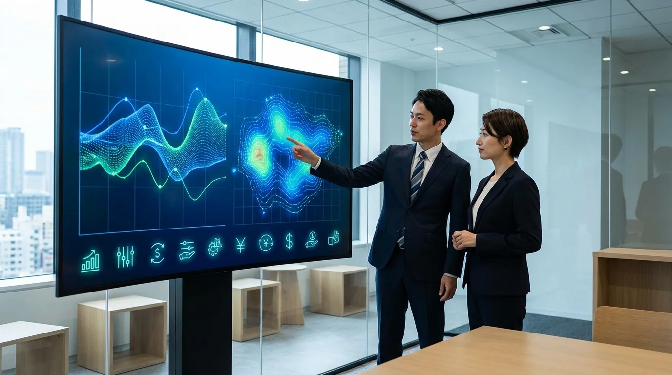 Advanced artificial intelligence interface analyzing consumer behavior patterns and automatically optimizing e-commerce advertising campaigns for maximum return on investment.