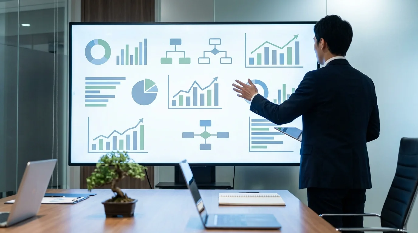 Professional business data analysis dashboard showing growth metrics and strategic planning for a direct-to-consumer unique selling proposition development.