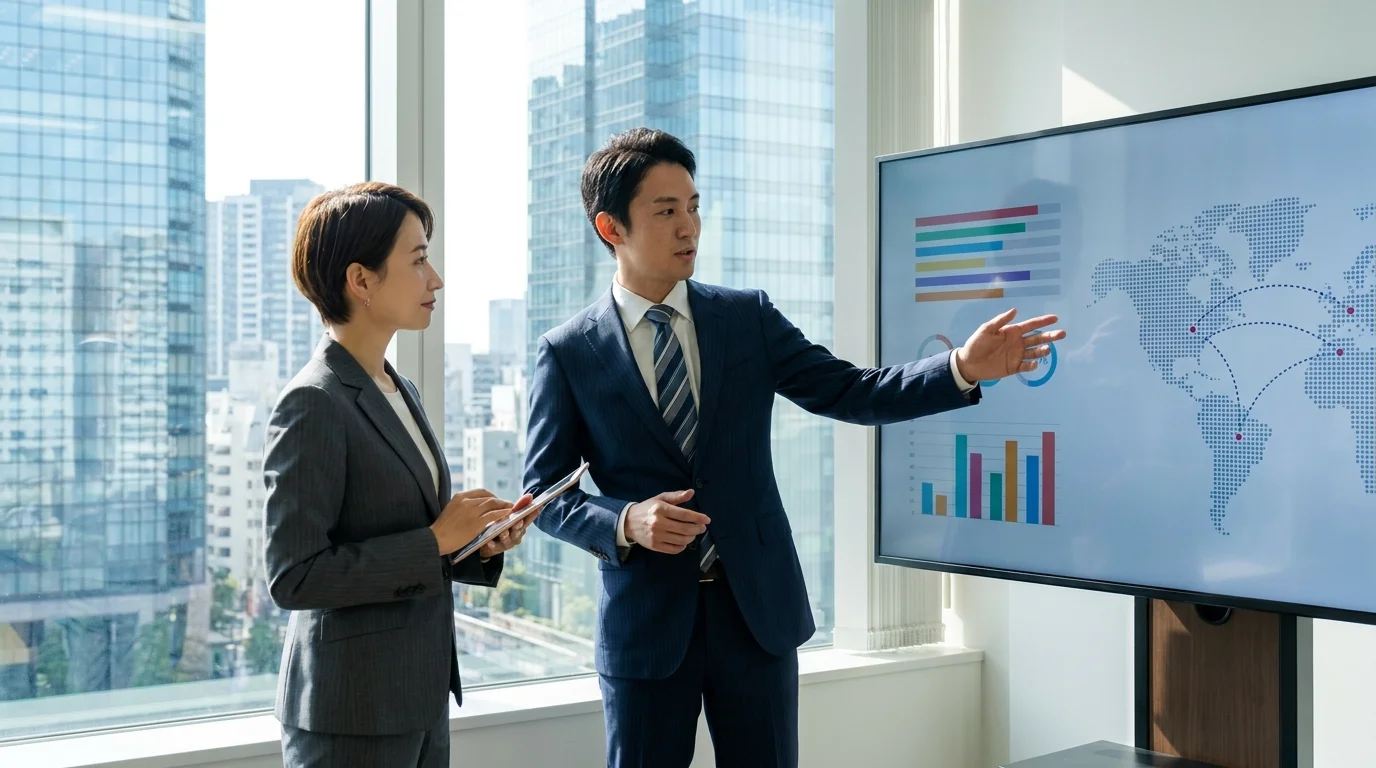 A high-tech digital interface showing complex strategic planning steps for an AI model, focusing on mutually exclusive and collectively exhaustive analysis, with glowing data streams in a minimalist laboratory.